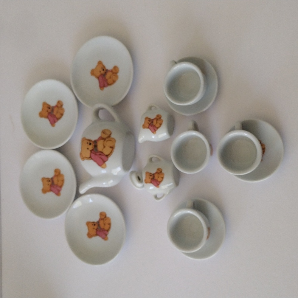 Little Bear Collection Porcelain Miniature Tea